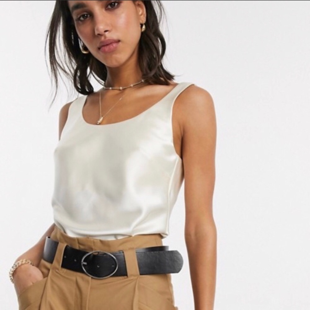 ASOS silky cream/ivory cami - Picture 3 of 4